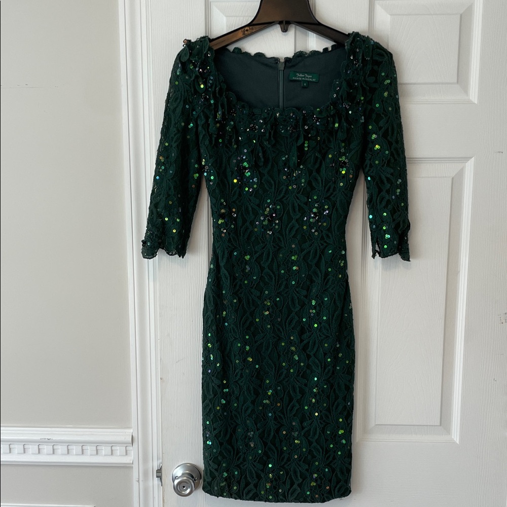 Elegant Green Sequin Dress